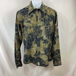 Georg Roth Large Deep Green and Navy Blue long sleeve shirt